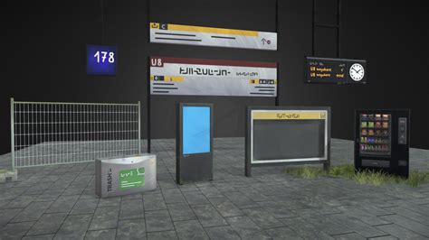 Stylized Subway Props 3d Model By Maresa Maresaalthof F81f688