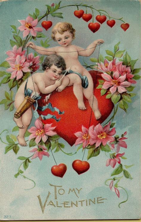 Vintage Valentines Postcard Embossed 35 Vintage Valentine Cards