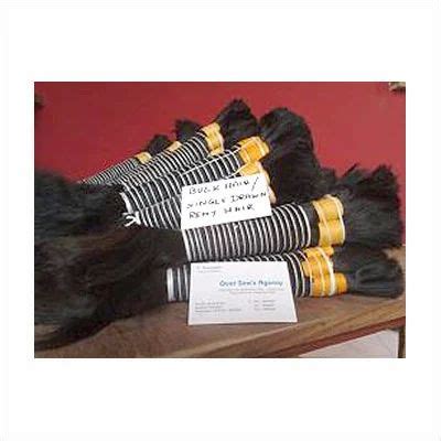 Raw Remy Indian Temple Human Hair Virgin Remy Bulk Single Drawn Human