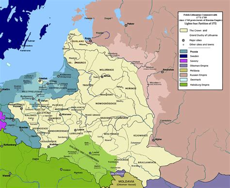 Political map of the First Partition of Poland-Lithuania, also ...