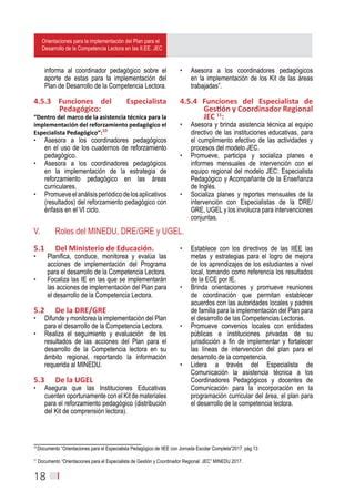 Orientaciones Para Le Reforzamiento Pedag Gico Pdf