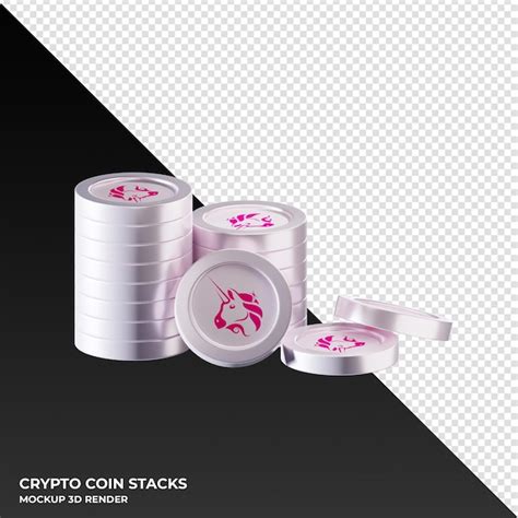 Premium Psd Uniswap Uni Coin Stacks Cryptocurrency D Render Illustration