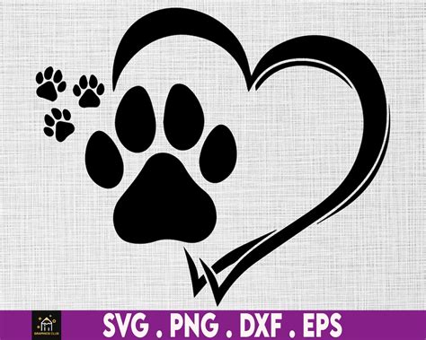 Paw Print Svg, Dog Paw Print Svg, Dog Paw Svg, Paw Svg, Dog Mom Svg ...