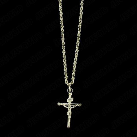 Real K Yellow Gold Inri Jesus Crucifix Cross Charm Pendant Mm