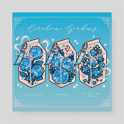 Cerulean Gardens An Art Print By Fresh Bobatae INPRNT