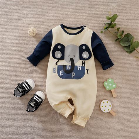 Otoño Bebé Niño Ropa Recién Nacido Niña Mameluco Onesie Algodón Manga