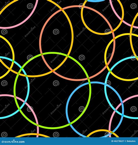 Abstract Retro Circles Seamless Pattern Stock Vector Illustration Of