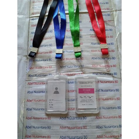 Jual Tali Id Card Lanyard Cm Kait Kancing Karet Paket Casing Id Card