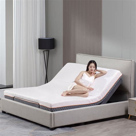 Queen Size Massage Adjustable Bed Frame with Memory Foam Mattress Combo ...