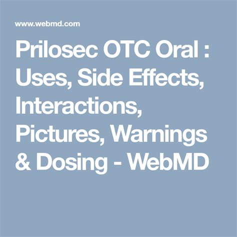 Prilosec Otc Oral Uses Side Effects Interactions Pictures