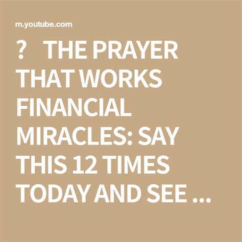 The Prayer That Works Financial Miracles Say This Times Today And