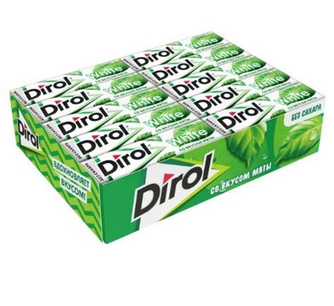 Жевательная резинка Dirol Cadbury White Мята без сахара 30 шт | Gum ...