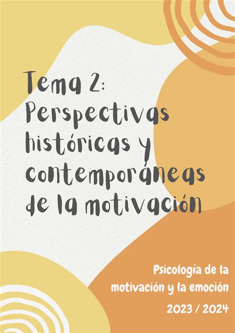 T2 Perspectivas Teóricas Y Contemporáneas de la Motivación