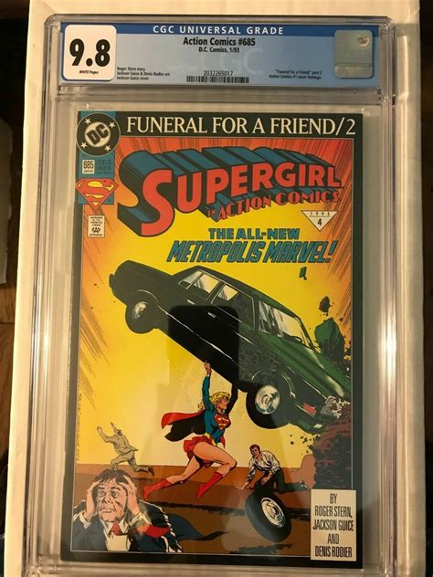 Comicsvalue Action Comics 685 NM MT CGC 9 8 Supergirl Action