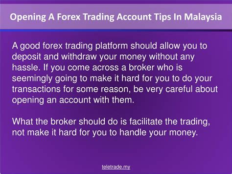 PPT - Opening A Forex Trading Account Tips In Malaysia PowerPoint