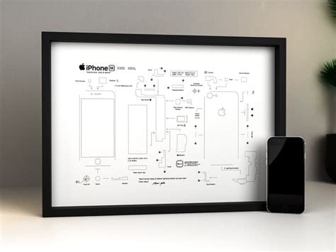 IPhone SE 2020 Teardown Template, iPhone Teardown, Framed Iphone