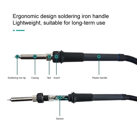 Quick W In Digital Display Hot Air Gun Soldering Iron Anti