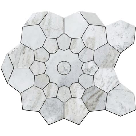 Bianco Marea Bloom Mosaic Pera Tile