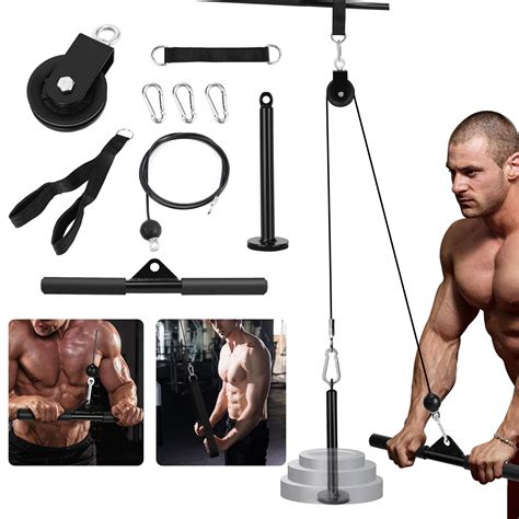 Buy Riiai 9pcs Fitness Diy Pulley Cable Machine System Arm Biceps Triceps Blaster Hand Strength