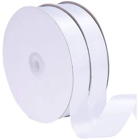 Rouleaux De Ruban Satin Pour Vos Cadeaux Et D Coration Blanc