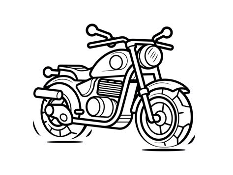 Classic Motorcycle Coloring - Coloring Page