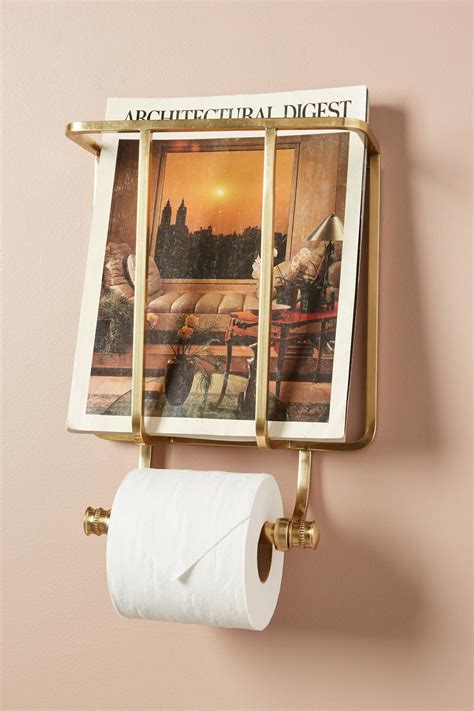 Anthropologie Magazine And Toilet Paper Holder