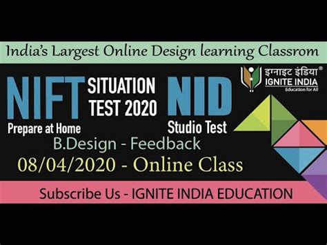 Nift Situation Test Prepare At Home Nid Studio Test Online