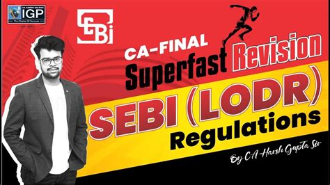 Sebi Lodr Superfast Revision Ca Final Youtube