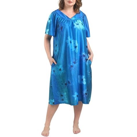 Feremo Plus Size Nightgowns Womens House Dress With Pockets Short