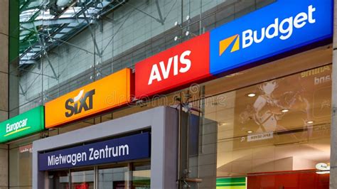 Typical Car Rental Office In Cologne Train Station For Sixt Avis