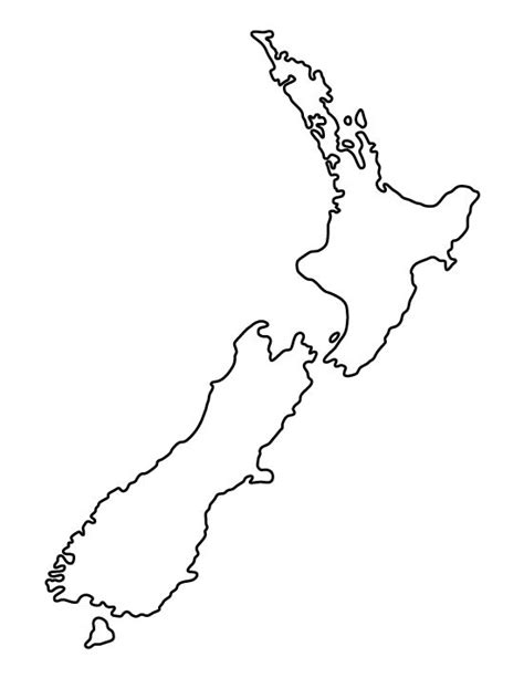 New Zealand Pattern Use The Printable Outline For Crafts Creating