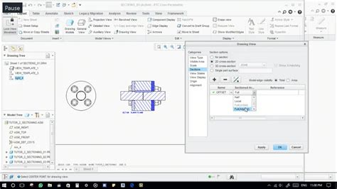 Sections In Creo Offset Zone Sections Full Unfold Full Aligned In