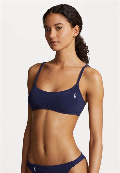 Polo Ralph Lauren Terry Bikini Top Navy Blue Zalando Ie