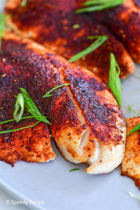 Oven Baked Blackened Tilapia - speedyrecipe.com
