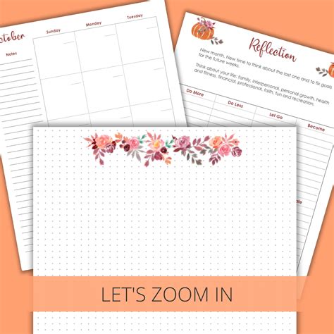 Printable Planner October, Planner Pages, Monthly Planner, Weekly ...