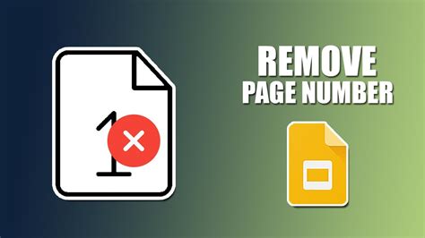 How To Remove Page Numbers In Google Slides Youtube