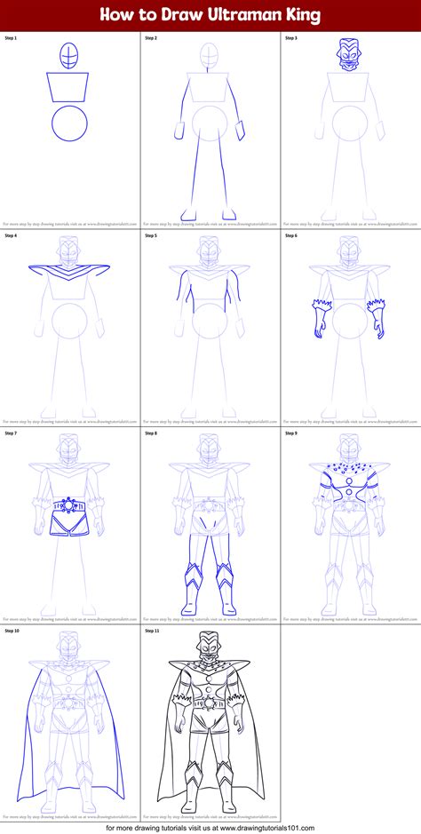 How to Draw Ultraman King (Ultraman) Step by Step | DrawingTutorials101.com