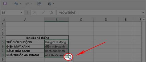 4 cách chuyển chữ hoa thành chữ thường trong Excel không bị lỗi Giày