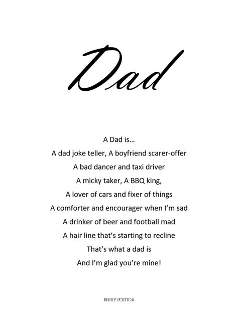 Father S Day Dad Poem Dad Grandad Father Step Dad Daddy Dad T T For Dad Dad