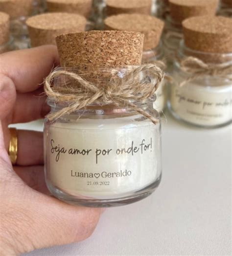 Velas Personalizadas Kit 50 Lembrancinha De Casamento Elo7