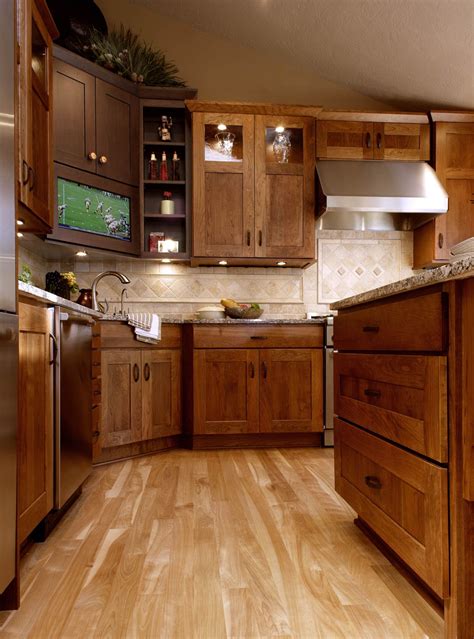 Stained Kitchen Cabinets In Truffle And Coffee By Showplace Cabinetry