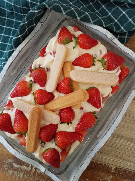 Aardbeien Tiramisu Een Fantastisch Fruit Dessert Lekker Tafelen