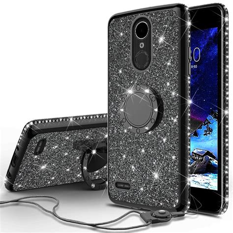 Glitter Cute Phone Ring Case Kickstand for LG Rebel 3 LTE Case,LG ...