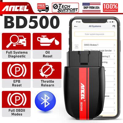 ANCEL BD500 All System OBD2 Scanner ABS SRS EPB OIL Car Diagnostic Scan