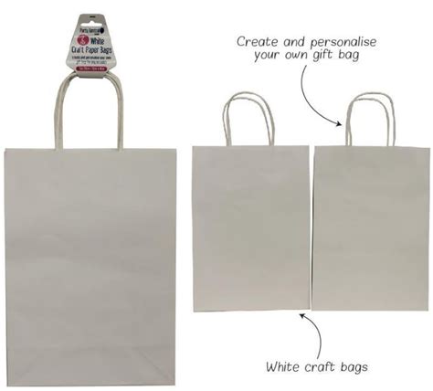 White Craft Paper Bags 2pk