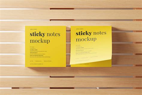 Free Sticky Note Mockup Psd Set Psfiles