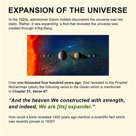 The Quran On The Expanding Universe And The Big Bang Theory Islam Compass