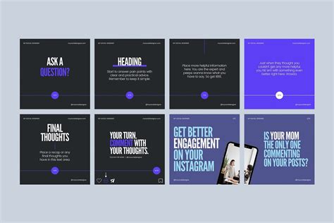 Two Tone Carousel Post For Instagram Social Media Design Graphics