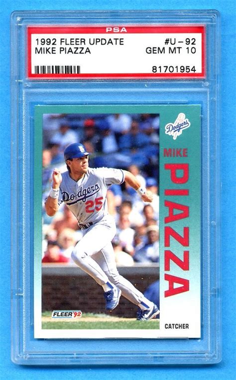 Fleer Update Mike Piazza Rookie Card Psa Gem Mint Mike Piazza