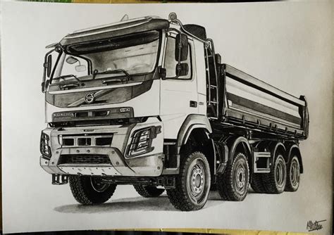 Volvo Fmx Drawing By Alainmi On Deviantart